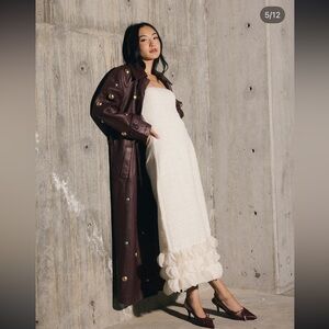 White tweed Maxi dress